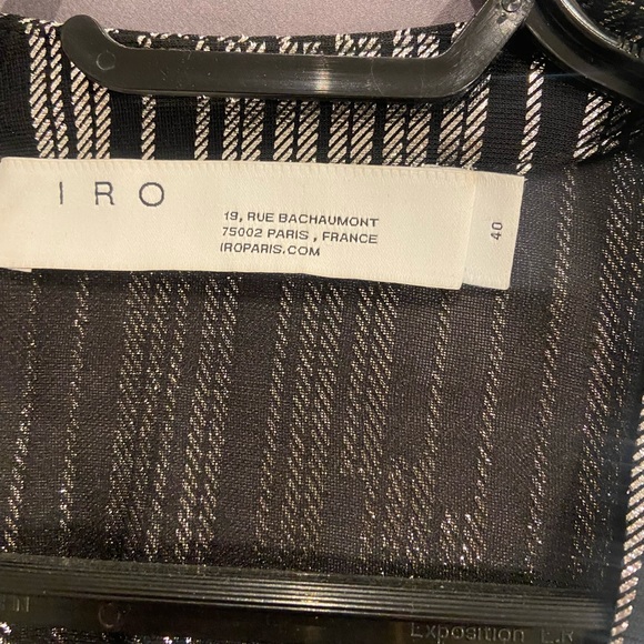 IRO Asymmetric hem Silver Long Sleeve Dress - Picture 5 of 5